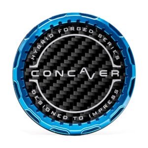 Concaver Premium Center Cap - Classic Carbon - Blue Anodized